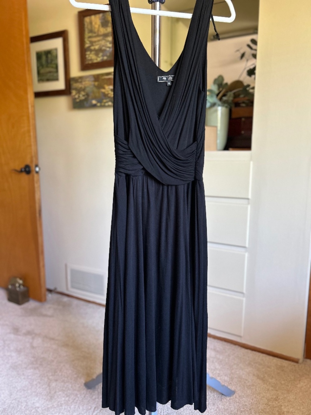 Elegant Grecian Style Black Dress